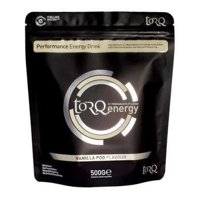 Abbildung von Torq Energy Drink Natural Vanilla Pod Isotonic Powder Electrolyte Drinks High Carbohydrates 30g per 500ml and Sodium 15 Servings 500g