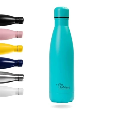 Abbildung von Otto Koning Edelstahl Thermosflasche 500ml Doppelwandige Vakuumisolierte Thermoskanne 0,5L Auslaufsichere und BPA freie Trinkflasche mit Stilvollem Design