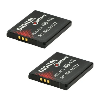 Abbildung von 2x Ersatz Akku Set NB 11L für Canon IXUS 125 HS, 132 135 140 145 150 155 160 165 170 175 180 185 190, 240 265 275 285 PowerShot A2300, A2400 IS, A2500, A2600, A3400 A3500 A4000 SX400 SX410 SX420 SX430 IS