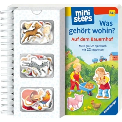 Abbildung von ministeps: Was gehört wohin? Auf dem Bauernhof; Magnetbuch Ab 2 Jahren, Kinderbuch: Mein großes Spielbuch mit 22 Magneten. 24 Monaten (ministeps Bücher)