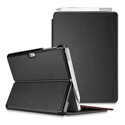 Abbildung von ProCase Hülle mit Stifthalter für Surface Pro 7 Plus, 7/ 6 / 5(2017)/ 4 LTE, Dünn Schutzhülle Smart Case Cover Pen Holder Halter Schwarz