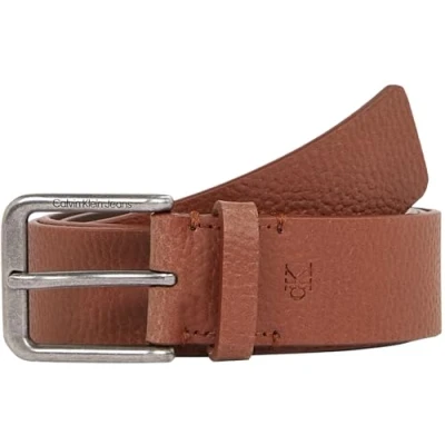 Abbildung von Calvin Klein Herren Gürtel Classic Casual Belt aus Leder, Braun (Cognac), 135 cm