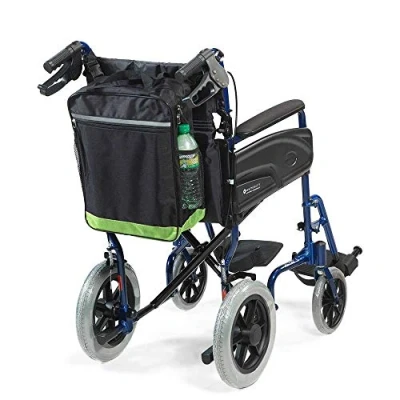 Abbildung von Reflektierende Rollstuhl Rollertasche von NRS Healthcare, schwarz und grün