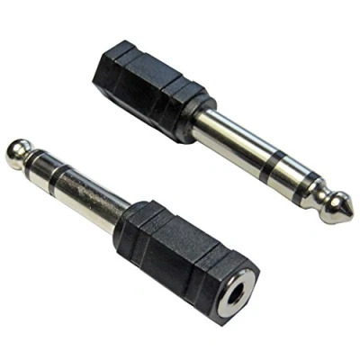 Abbildung von keepdrum ADA059 Klinken Adapter 3,5mm Miniklinke Buchse zu 6,3mm Klinke Stecker 2 Stück