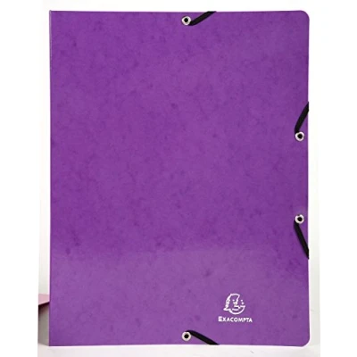 Abbildung von Exacompta 54896E Ringhefter Iderama aus starkem Colorspan Karton für DIN A4, 2 O Ring 20 mm breit violett ideal Schule und Büro Ringordner Ringbuchordner