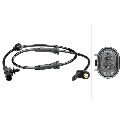 Abbildung von HELLA 6PU 012 679 211 ABS Sensor aktiver 2 CITROËN: C1 I, PEUGEOT: 107 Schrägheck