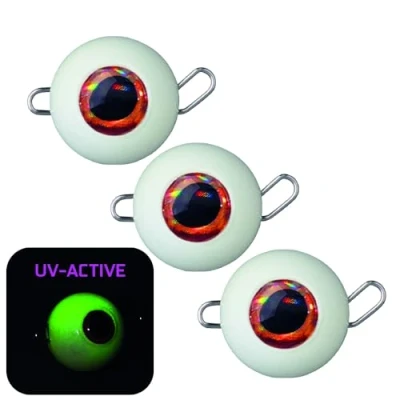Abbildung von Spro Freestyle Fs Eyed Bottom Jig Glow White 7gr Jigkopf