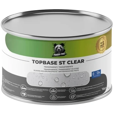 Abbildung von PandaCoat TopBase ST Clear (180 g) Transparente Silikon Dichtmasse Für Glas, Dachrisse, Schornsteine &amp; Dachrinnen Wasserdicht UV beständig