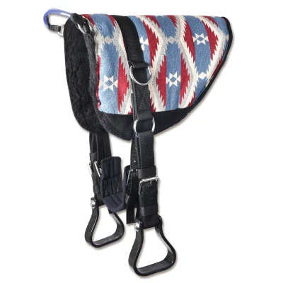 Abbildung von Waldhausen Bareback Pad Blau Rot Shetland