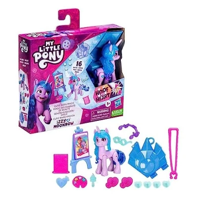 Abbildung von My Little Pony Entdecke Dein Ponyfunkeln Schönheitsfleck Magie Izzy Moonbow, 7,5 cm großes Hoof to Heart Pony, ab 5