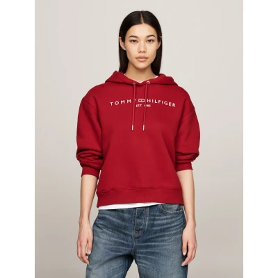 Abbildung von Tommy Hilfiger MDRN REG CORP LOGO Sweatshirt, Damen, Größe: Large, Dark magma