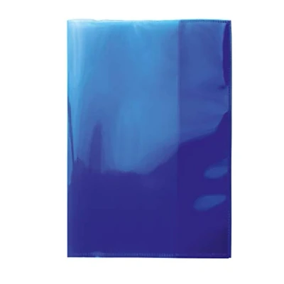 Abbildung von HERMA 19609 Heftumschläge A5 Transparent Blau, 10 Stück, Hefthüllen aus strapazierfähiger, abwischbarer &amp; extra dicker Polypropylen Folie, durchsichtige Heftschoner Set für Schulhefte, farbig