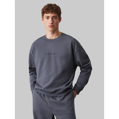Abbildung von Calvin Klein Underwear Tonal LOGO Lounge Nachtwäsche Shirt, Herren, Größe: Large, Turbulence/ink