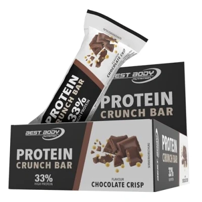 Abbildung von Best Body Nutrition Protein Crunch Bar Chocolate Crisp Eiweiß Riegel 12x35g 32%