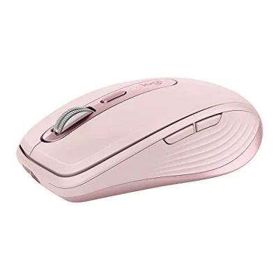 Abbildung von Logitech MX Anywhere 3 kompakte, leistungsstarke Maus Kabellos, Magnetisches Scrollen, ergonomisch, anpassbare Tasten, USB C, Bluetooth, Apple Mac, iPad, Windows PC, Linux, Chrome Rose