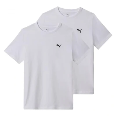 Abbildung von Puma ESS LOGO TEE 2 PACK Tshirt basic, Herren, Größe: 4XL, White