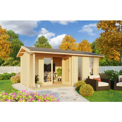 Abbildung von LASITA MAJA Gartenhaus &quot;Riverside, Naturbelassen&quot;, (Set), mit Terrasse