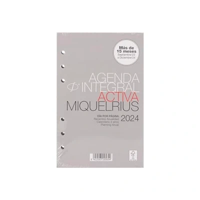Abbildung von Miquelrius Umfassender Jahreskalender 2024, Tagesseite, aktive Größe 117 x 182 mm, Spanisch, Portugiesisch und Englisch