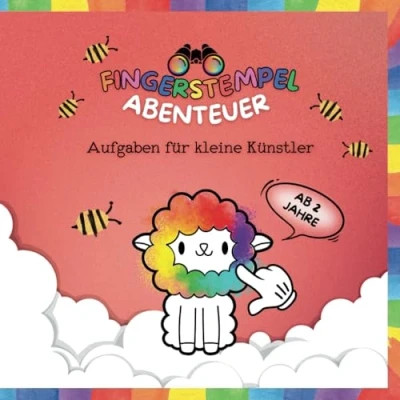 Abbildung von Fingerstempel Abenteuer: Aufgaben für kleine Künstler Kinder ab 2 Jahren 50 Stempeln Kreative Lösung finden Sprachschatz erweitern Einseitig bedruckt
