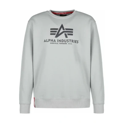Abbildung von Alpha Industries Sweatshirt, Herren, Größe: Small, Pastel grey