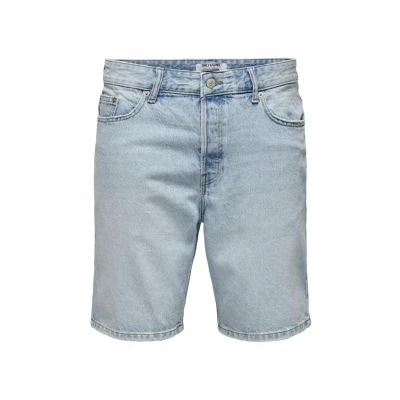 Abbildung von ONLY &amp; SONS Herren ONSEDGE LB 2041 AZG DNM Shorts Jeansshorts, Light Blue Denim, S