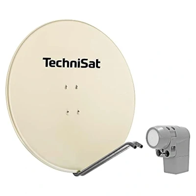 Abbildung von TechniSat SATMAN 850 Plus Satellitenschüssel (85 cm Sat Spiegel mit Masthalterung und UNYSAT Universal Quattro LNB im Wetterschutz Gehäuse, Multischalter wird benötigt) beige