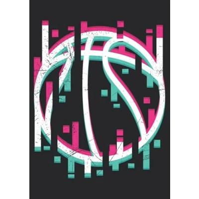 Abbildung von Notizbuch A4 kariert mit Softcover Design: Basketball Basketballer: 120 karierte DIN Seiten