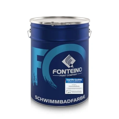 Abbildung von Fonteino Schwimmbadfarbe Poolfarbe Poolbeschichtung Schwimmbeckenfarbe Lichtgrau 20L (2x10L)