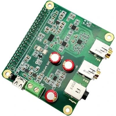 Abbildung von Raspberry Pi HiFi DAC Pro Hat ES9038Q2M Audiokarte PCM DSD verlustfrei High Resolution Digital zu Analog Konverter Adapter für 4 3B+ 3B Zero w