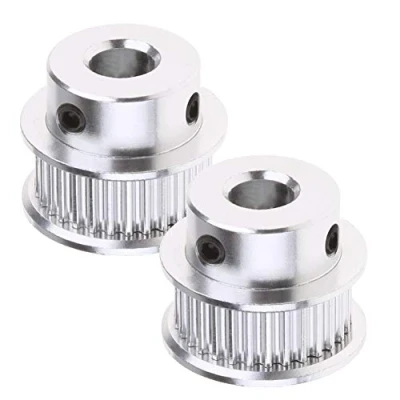Abbildung von Saipor 2 Stück GT2 Zahnriemenscheibe Aluminium Zahnriemenrad Kit Riemenscheibe Synchronrad Timing Pulley für Zahnriemen 6mm Breite Gürtel 3D Drucker (30 Zähne 8mm Bohrung)