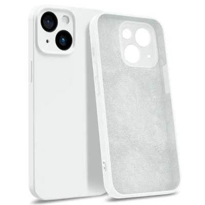 Abbildung von MyGadget Hülle kompatibel mit iPhone 14 Plus [ 4 Layer Struktur Schutzhülle ] Gummierte Handyhülle Soft Inlay &amp; Hardcase Cover außen Weiß