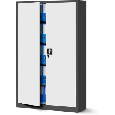 Abbildung von Jan Nowak Büroschrank C001II Aktenschrank Metallschrank Flügeltüren Stahlblech Pulverbeschichtung 185 cm x 115 40 (anthrazit/weiß)