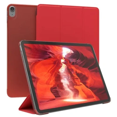 Abbildung von EAZY Case Schutzhülle für iPad Air 4 / 5 Hülle 10,9&quot; Smart Cover Tablet Smartcase zum Aufstellen Klapphülle mit Standfunktion Sleep Wake Up Funktion Tasche Kunstleder Etui Rot