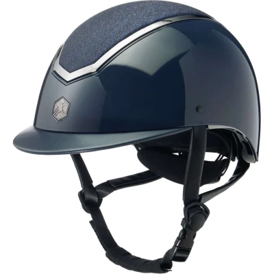 Abbildung von Charles Owen Reithelm Kylo Sparkly Navy Gloss/Pewter 52 55cm