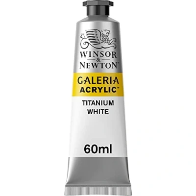 Abbildung von Winsor &amp; Newton 2120644 Galeria Acrylfarbe, hohe Pigmentierung, lichtecht, buttrige Konsistenz, 60 ml Tube Titanweiß