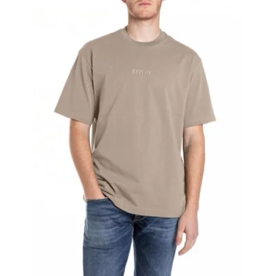 Abbildung von Replay Tshirt basic, Herren, Größe: Medium, Stone