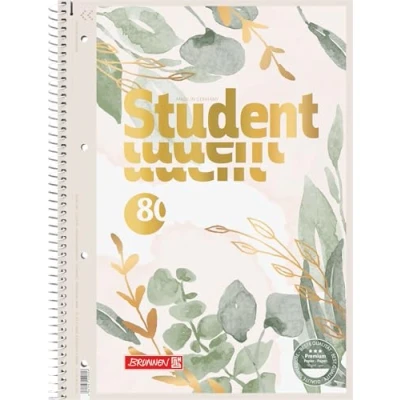 Abbildung von Brunnen Collegeblock Premium Student „Bloom“ A4, Lineatur 27, 80 Blatt