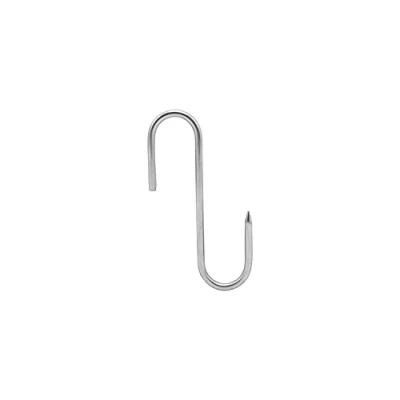 Abbildung von House Doctor Haken, Silber Finish, l: 14 cm, 6 Stück/Packung, Mangobaum, Eisen, Silberfarben, Standard