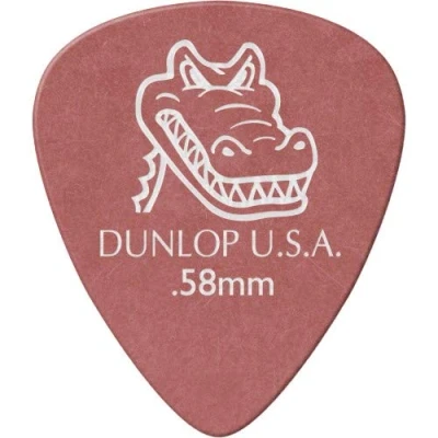 Abbildung von Dunlop DL P 0090 417P.58 Gator Grip Standard Players Pick (12 Stück) rot