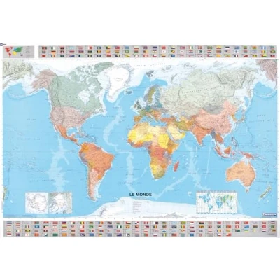 Abbildung von The World Michelin rolled &amp; tubed Wall Map Encapsulated (French Text): (Michelin Maps)
