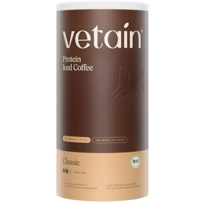 Abbildung von Vetain Vegan Protein Eiskaffee Bio Veganes Proteinpulver Bestens verträglich, natürlich lecker Eiweiß ohne Süßungsmittel, Allergene 600g
