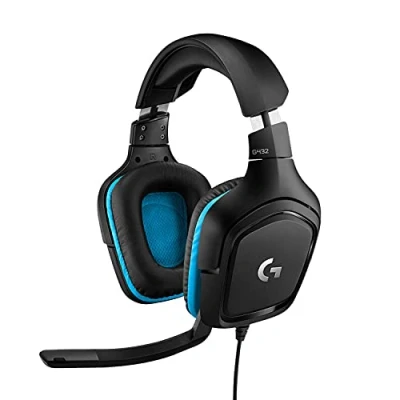 Abbildung von Logitech G432 Kabelgebundenes Gaming Headset, 7.1 Surround Sound, DTS Headphone:X 2.0, 50 mm Treiber, Bügelmikrofon mit Flip Stummschaltung (Generalüberholt)