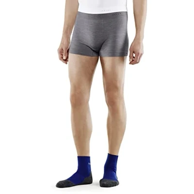Abbildung von FALKE Herren Baselayer Unterwäsche Wool Tech Light M Bx Wolle Funktionsmaterial schnelltrocknend 1 Stück, Grau Grey Heather 3757,