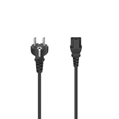Abbildung von Hama Netzkabel, Schutzkontakt Stecker 3 pol. Kaltgerätezuleitung, 1,5 m, Schwarz