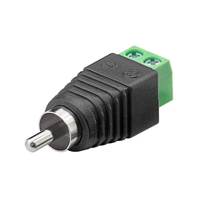 Abbildung von Goobay Terminalblock 2 pin &gt; Cinch Stecker Schraubbefestigung Video Adapter