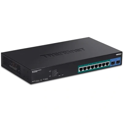 Abbildung von TRENDnet TPE 1021WS 10 Port Gigabit Web Smart PoE+ Switch mit 8 Ports, 2 SFP Slots, 130W PoE Budget, VLAN, QoS, LACP, IPv4/IPv6 Static Routing