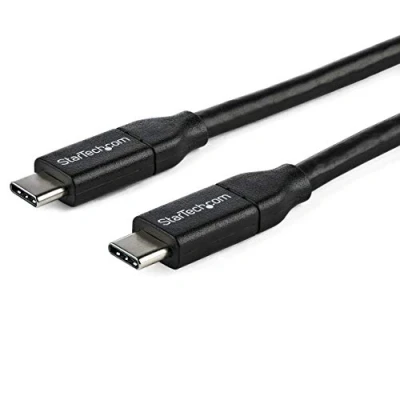 Abbildung von StarTech.com USB C auf Kabel mit 5A Power Delivery St/St 1m 2.0 IF zertifiziert Typ (USB2C5C1M)