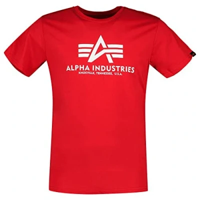 Abbildung von Alpha Industries Tshirt print, Herren, Größe: XL, Speed red white