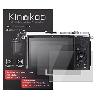 Abbildung von kinokoo Gehärtetes Glas für Fuji X70 Kristallklarer Film Fujifilm Displayschutzfolie Blasenfrei/Kratzfest(2er Pack)
