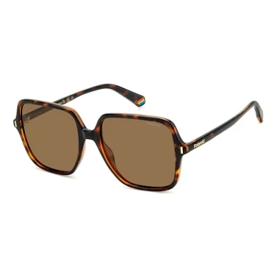 Abbildung von Polaroid Sonnenbrille, Damen, Größe: 56, Havana